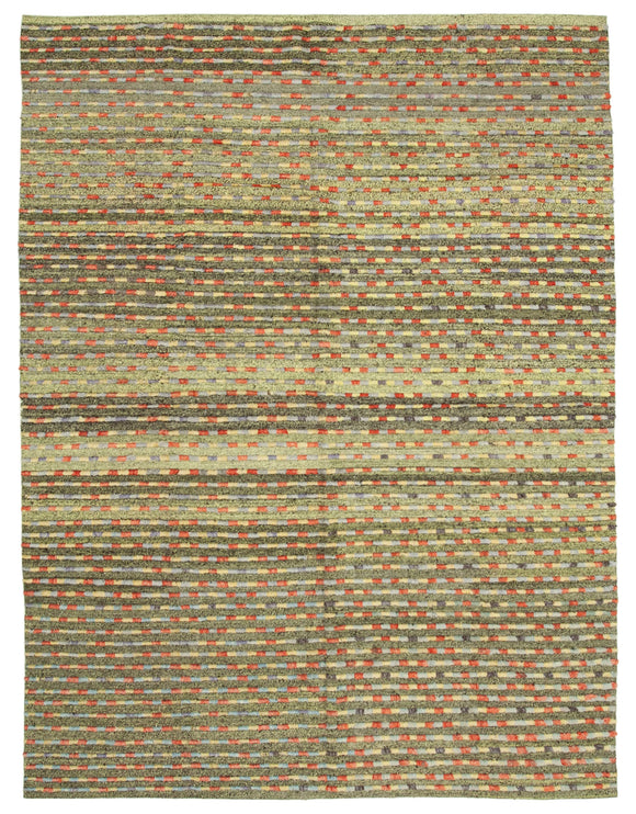 8x11 Modern Design Wool Rug -28085