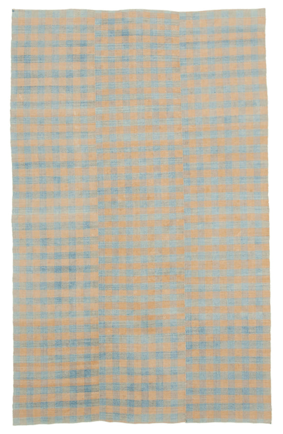 5' 6'' x 8' 10'' Orange Color Thin Kilim Rug