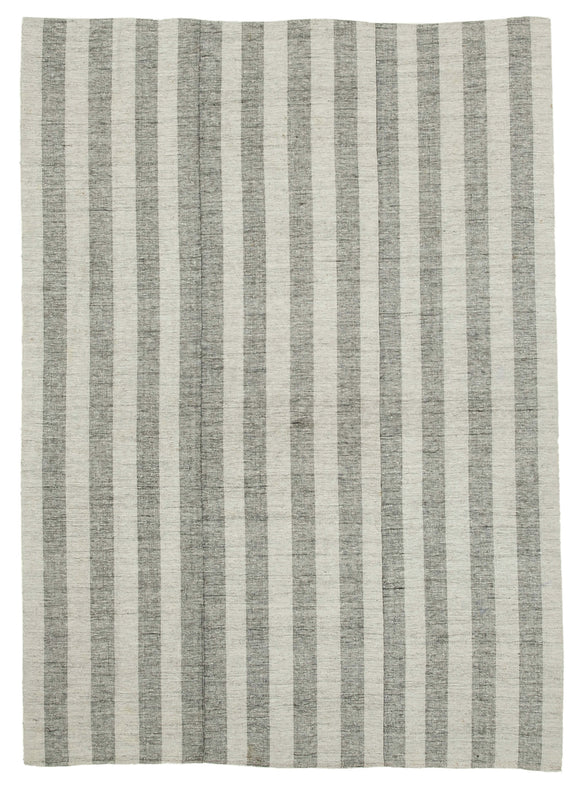 7x10 Handmade Thin Kilim Rug - 28588