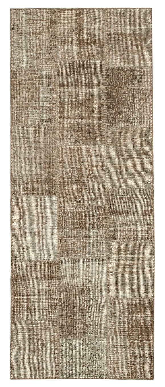 3x7 Hand-Knotted Patchwork Runner Rug - 28963
