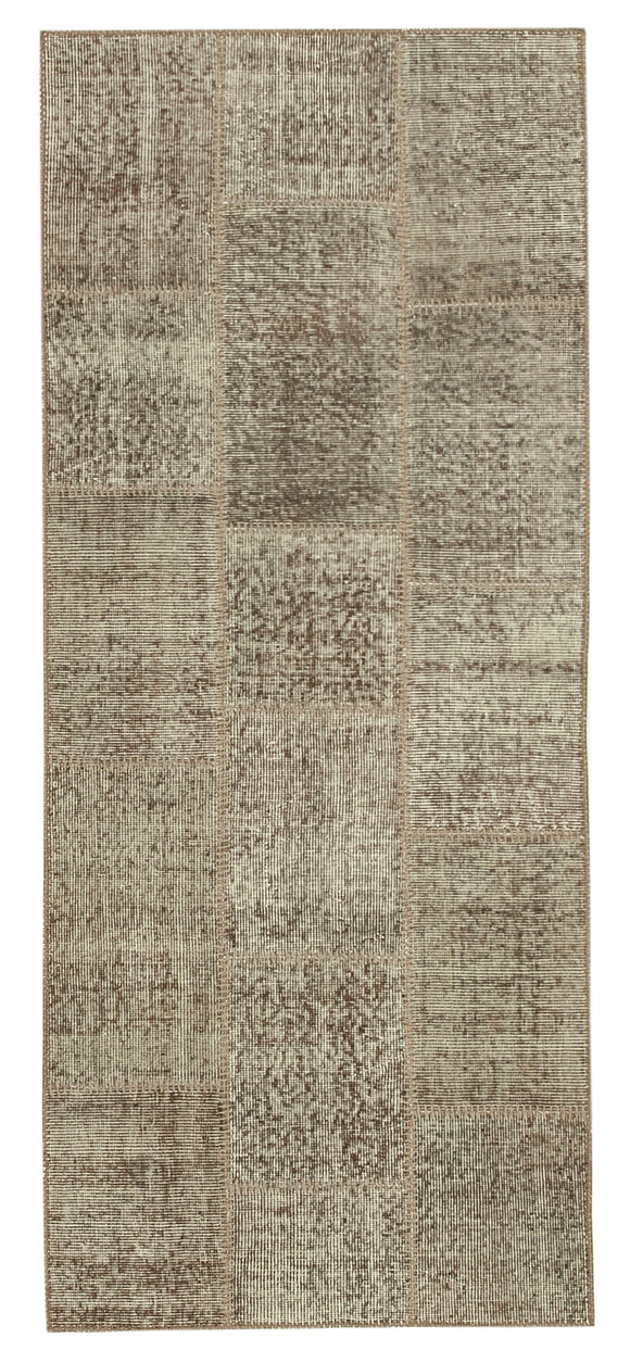 3x7 Hand-Knotted Patchwork Runner Rug - 28964