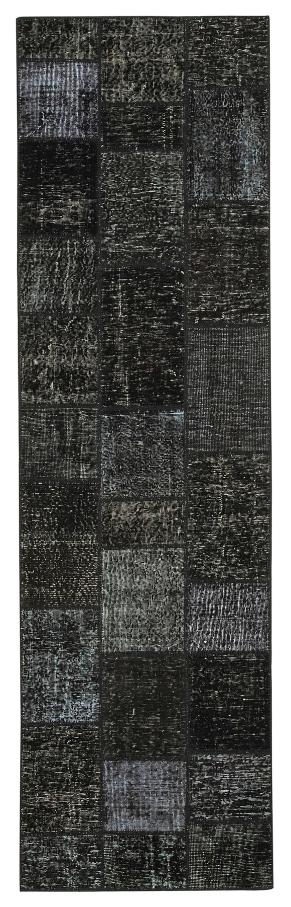 3x10 Hand-Knotted Patchwork Runner Rug - 28973