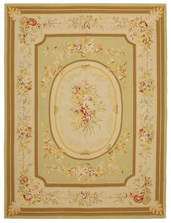 9x12 Beige Aubusson Kilim - 29485
