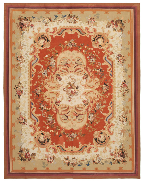 10' 3'' x 13 4'' Decorative Aubusson Kilim