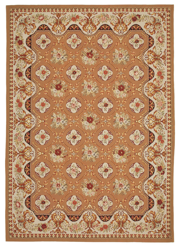 9' 10'' x 14' 1'' Wool Aubusson Kilim Rug