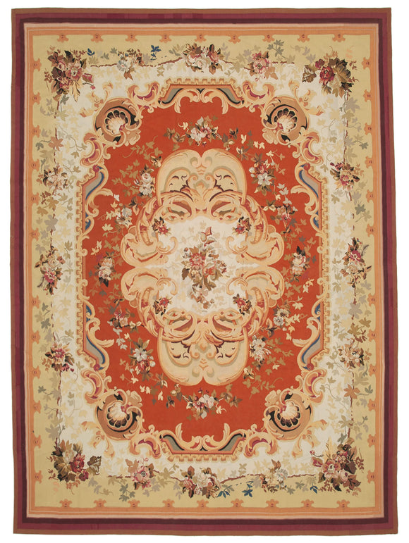 10' x 13' 11'' Aubusson Kilim Rug