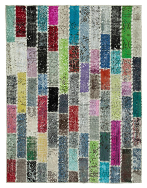6x8 Multicolor Modern Patchwork Rug - 29569