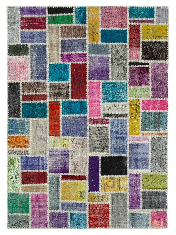 6x8 Multicolor Modern Patchwork Rug - 29572