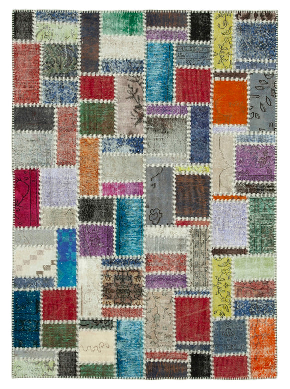 6x8 Multicolor Modern Patchwork Rug - 29575