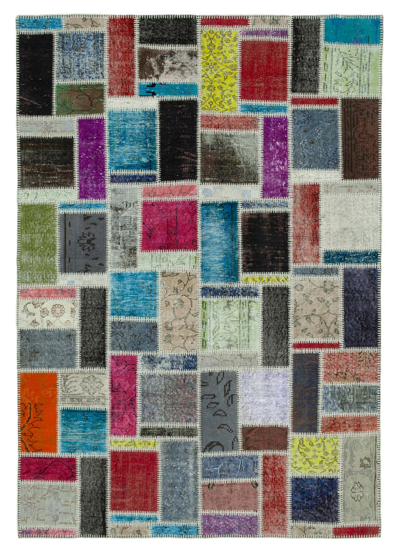 6x8 Multicolor Modern Patchwork Rug - 29578