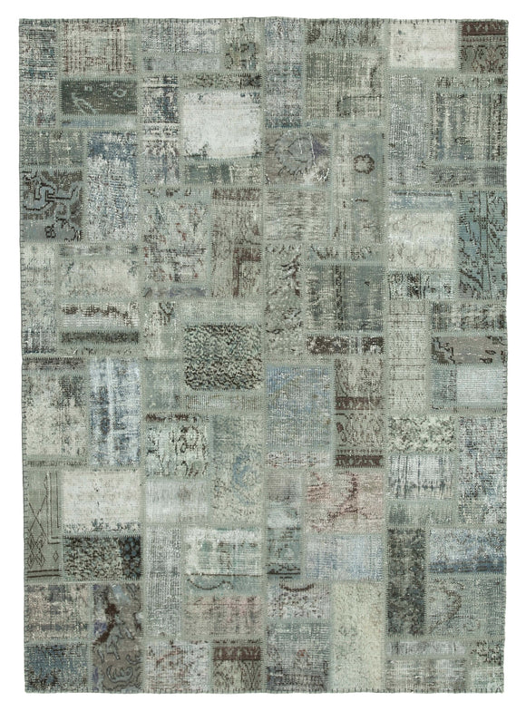 6x8 Grey Modern Patchwork Rug - 29586