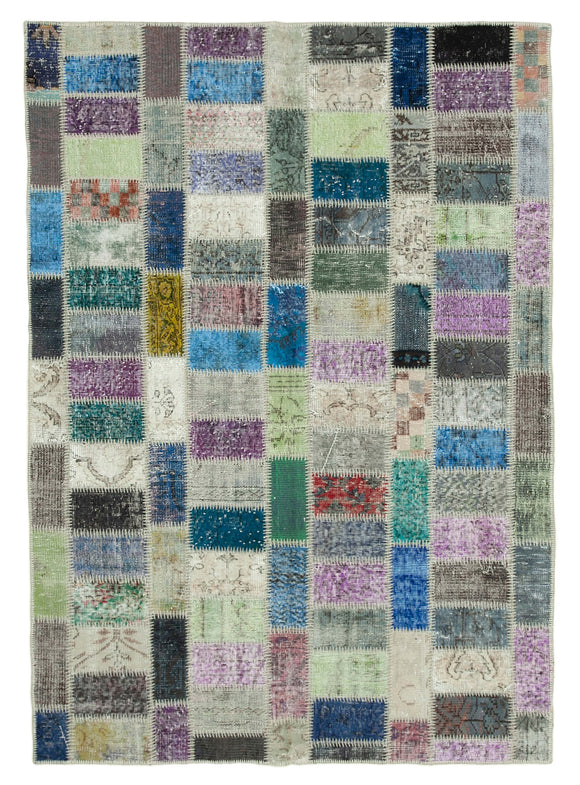 6x8 Multicolor Modern Patchwork Rug - 29595