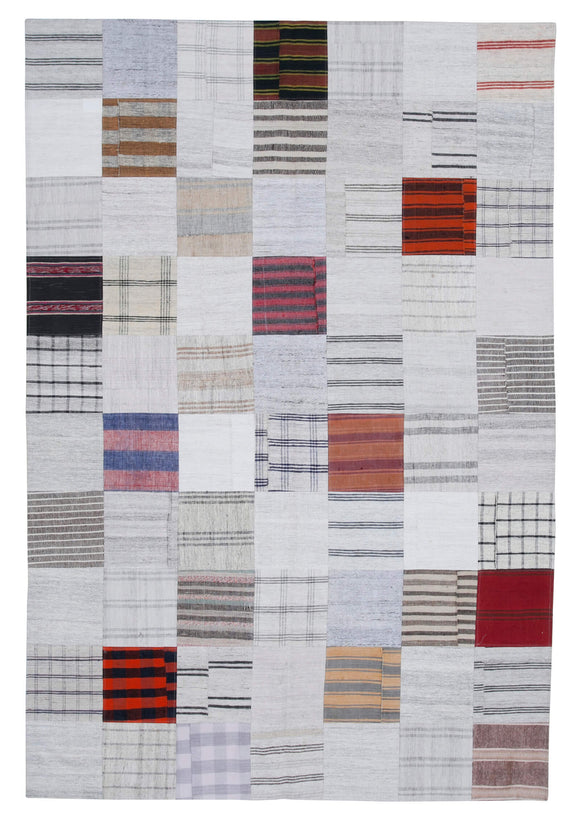 7x10 Kilim Patchwork Rug 30284