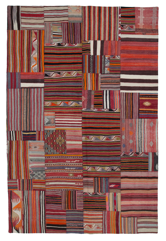7x10 Multicolor Turkish Decorative Kilim Patchwork Rug