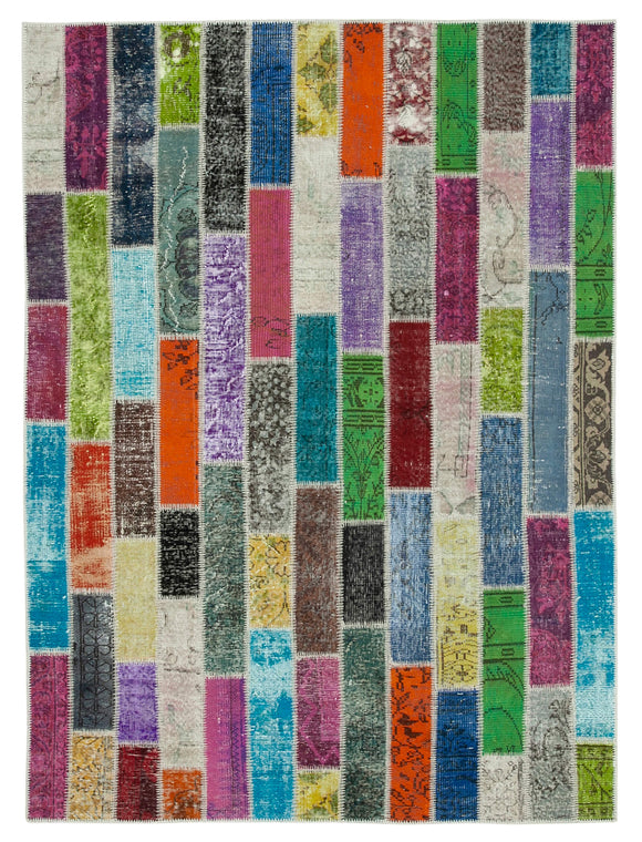 6x8 Multicolor Modern Patchwork Rug - 30963
