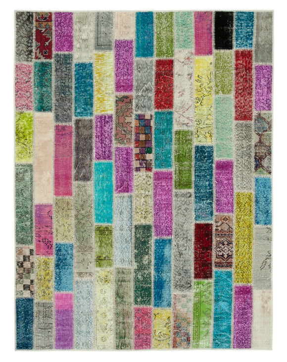 6x8 Multicolor Modern Patchwork Rug - 30966