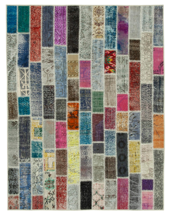 6x8 Multicolor Turkish Handmade Overdyed Patchwork Rug