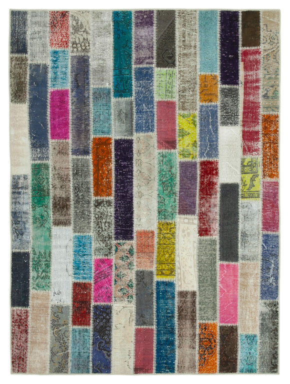6x8 Multicolor Modern Patchwork Rug - 30968