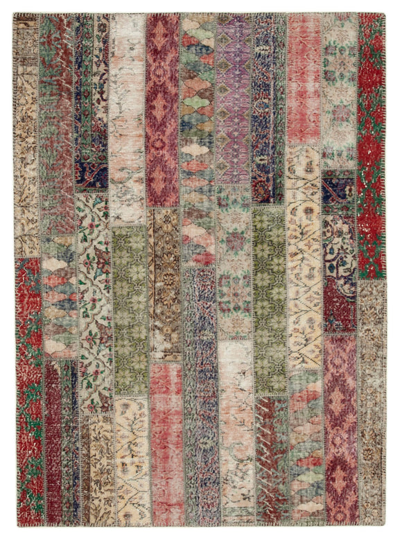 6x8 Multicolor Modern Patchwork Rug - 30986