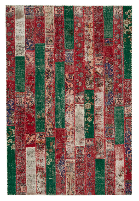 7x10 Multicolor Modern Patchwork Rug - 31094