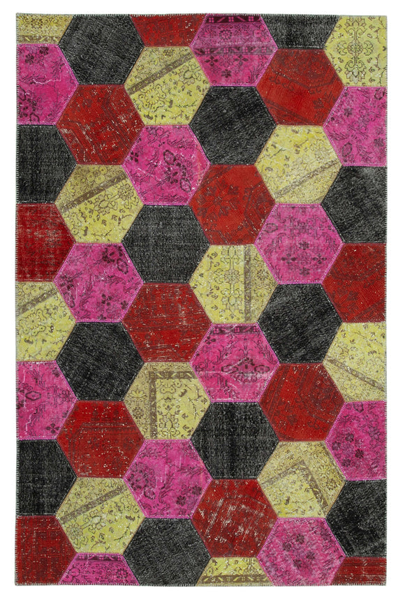 6x10 Multicolor Modern Patchwork Rug - 31100