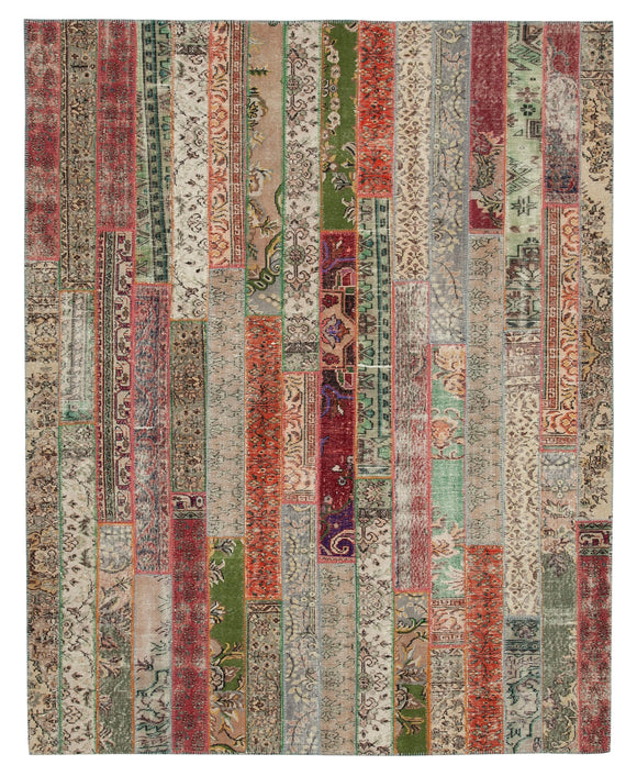 8x10 Multicolor Modern Patchwork Rug - 31125
