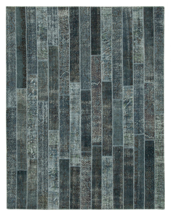 8x10 Grey Modern Patchwork Rug - 31128