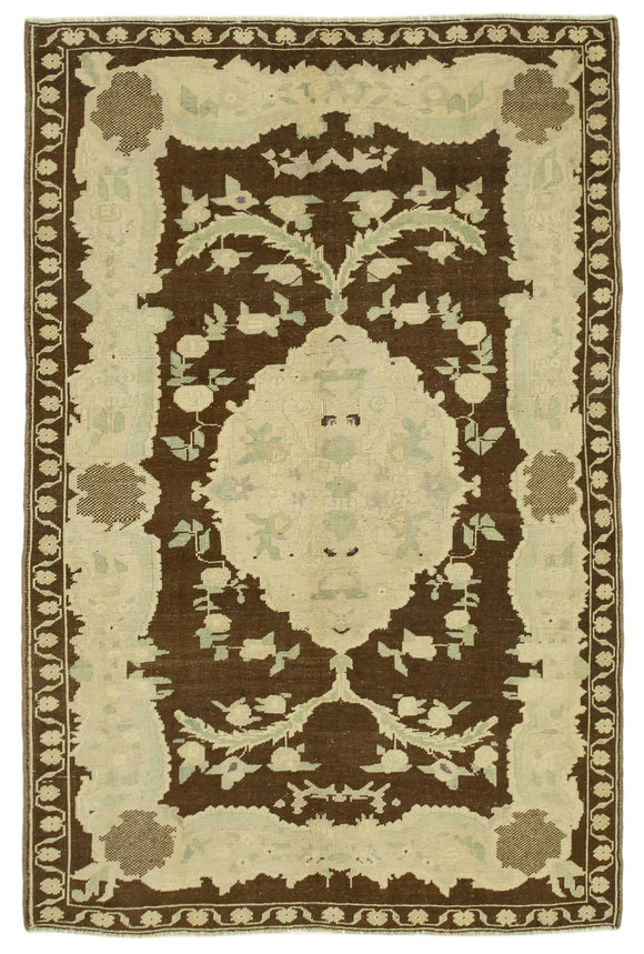 5x7 Vintage Hand-Knotted Wool Carpet - 32125