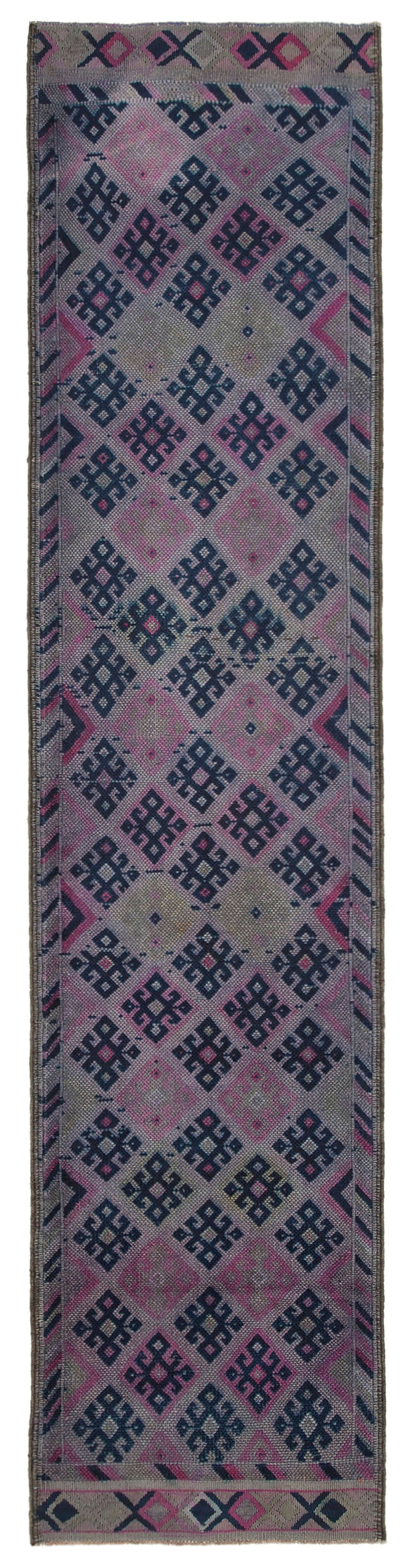 3x13 Purple Bohemian Runner Rug -32752