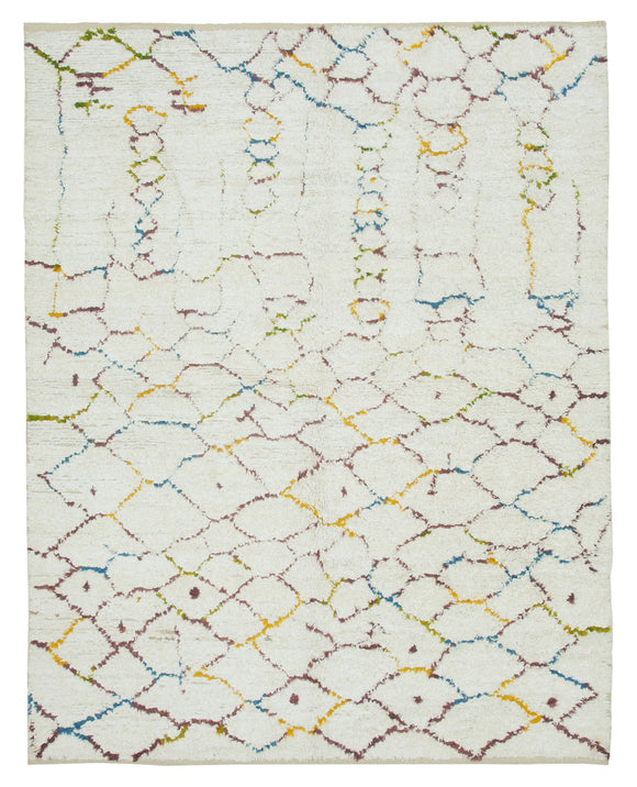 7x10 White Moroccan Rug - 32994
