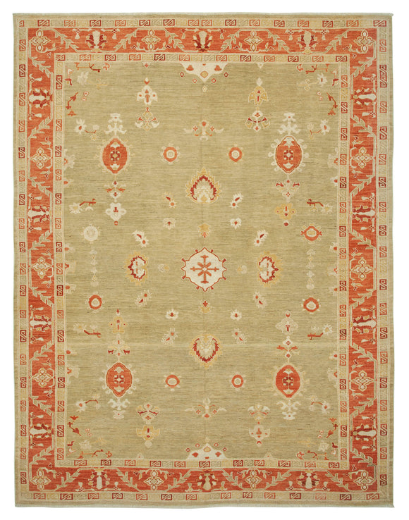 9x12 Handmade Oushak Rug - 33447