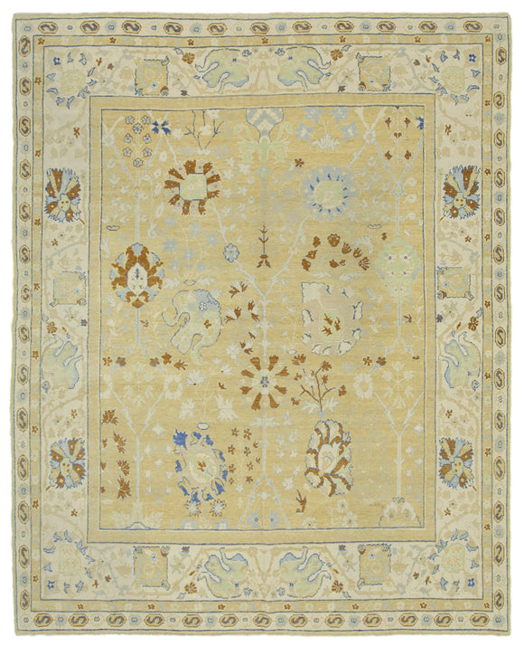 7' 10'' x 9' 11'' Handmade Oriental Oushak Rug