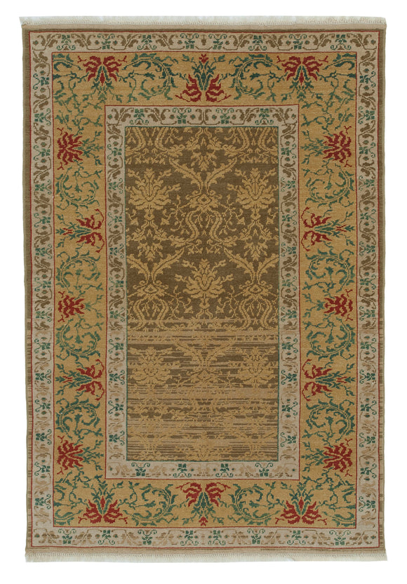 4' 1'' x 5' 11'' Handmade Oushak Rug