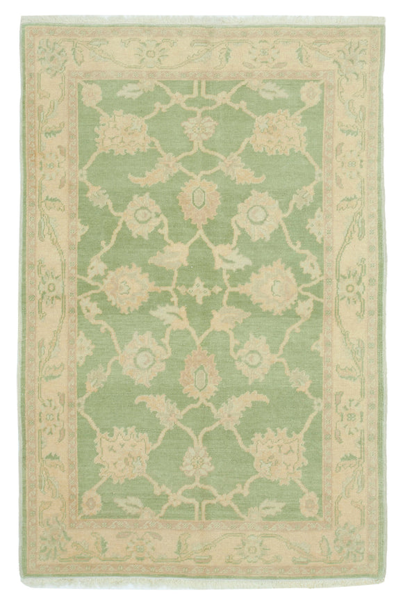 3' 11'' x 6' Hand-Knotted Oushak Rug