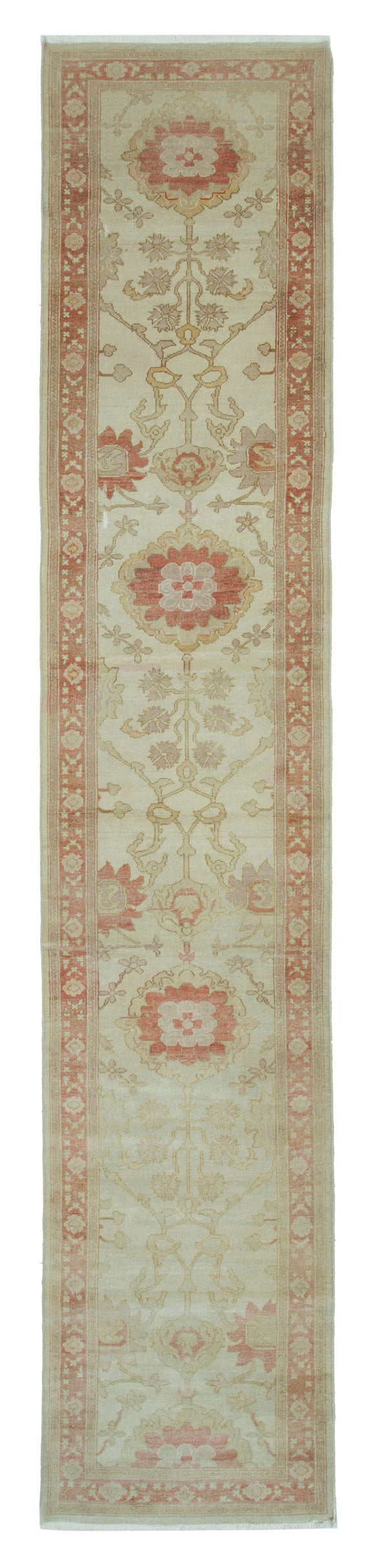 2' 6'' x 13' 3'' Beige Oriental Oushak Rug - 34396