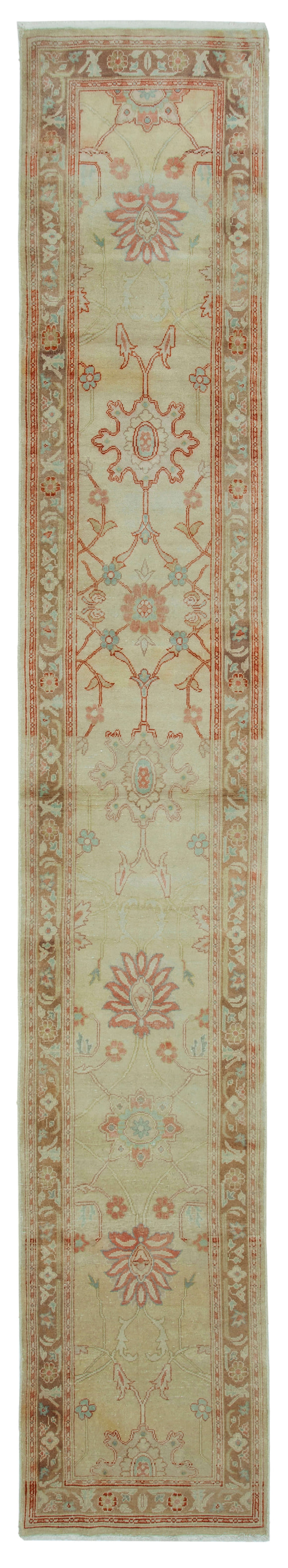 2' 5'' x 13' 11'' Handmade Oushak Runner Rug