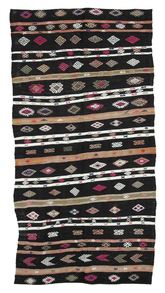 5x10 Vintage Anatolian Kilim Rug - 35356