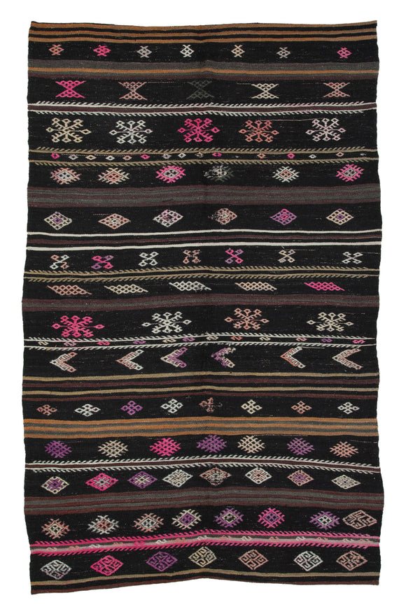 7x11 Vintage Anatolian Kilim Rug - 35418