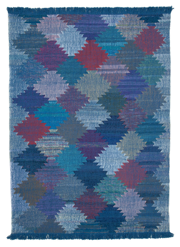 8x11 One-of-a-Kind Turkish Rewoven Rag Rug - 35504