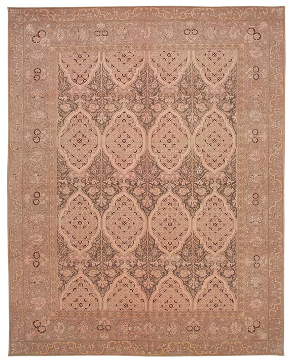 10' 2'' x 12' 11'' Handmade Oriental Oushak Rug