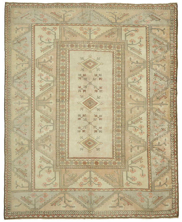 10x12 Beige Vintage Large Area Rug - 35822