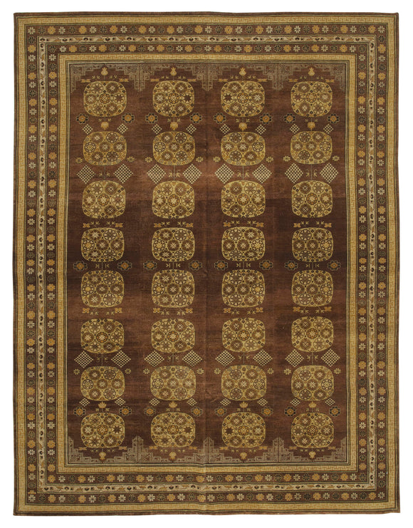 8' 11'' x 11' 9'' Hand-Knotted Oushak Rug