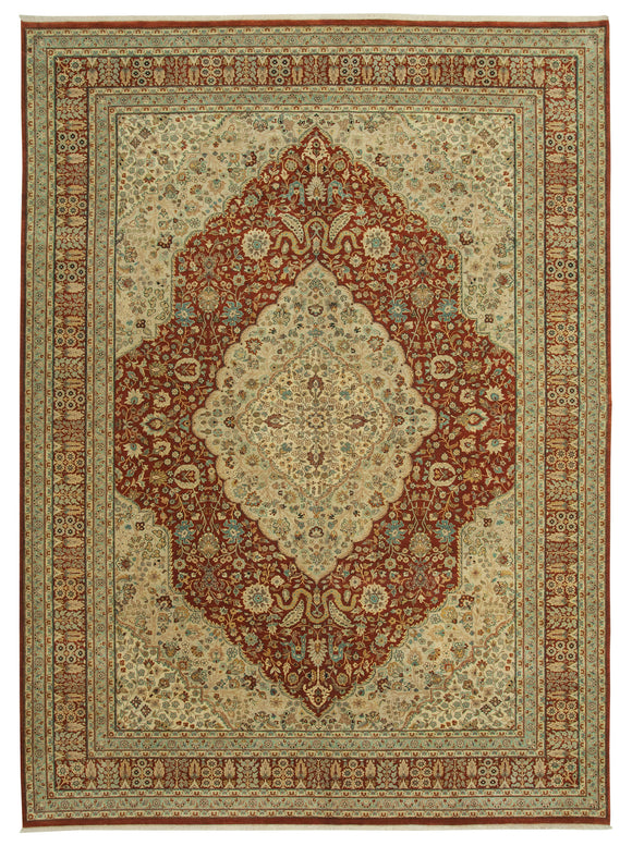 9' 9'' x 13' 6'' Handmade Oriental Oushak Rug