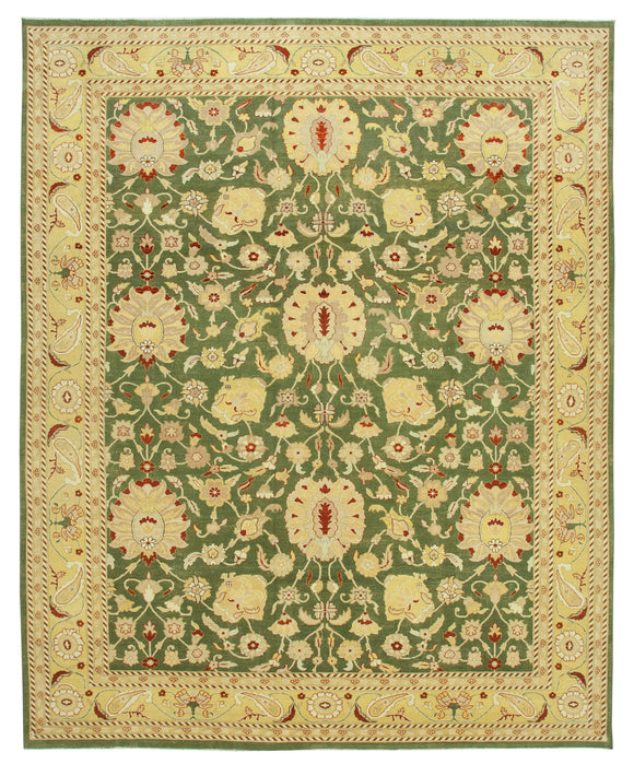 10' 3'' x 12' 10'' Handmade Oriental Oushak Rug
