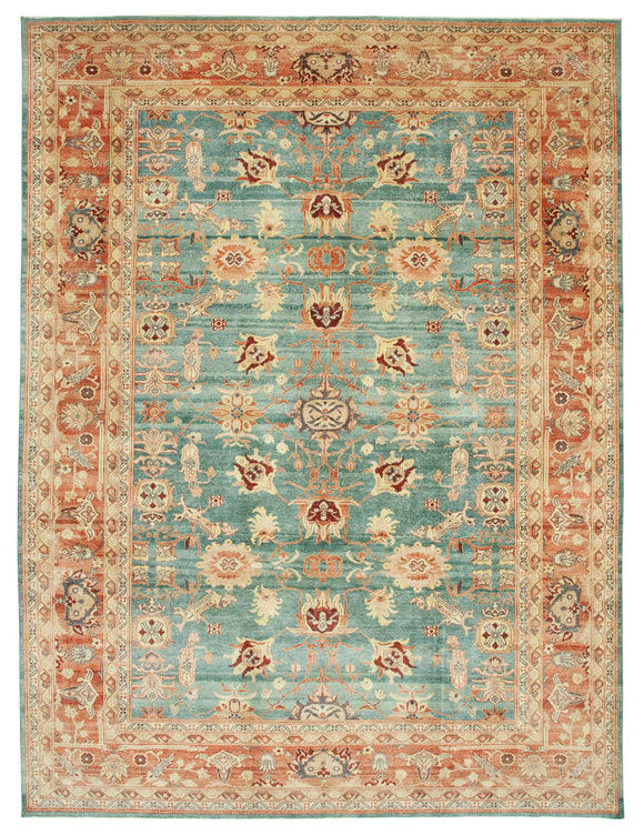 10' 1'' x 13' 7'' Handmade Oushak Rug