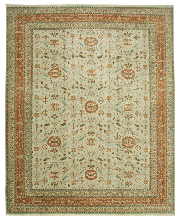 11' 11'' x 14' 9'' Beige Oriental Oushak Rug