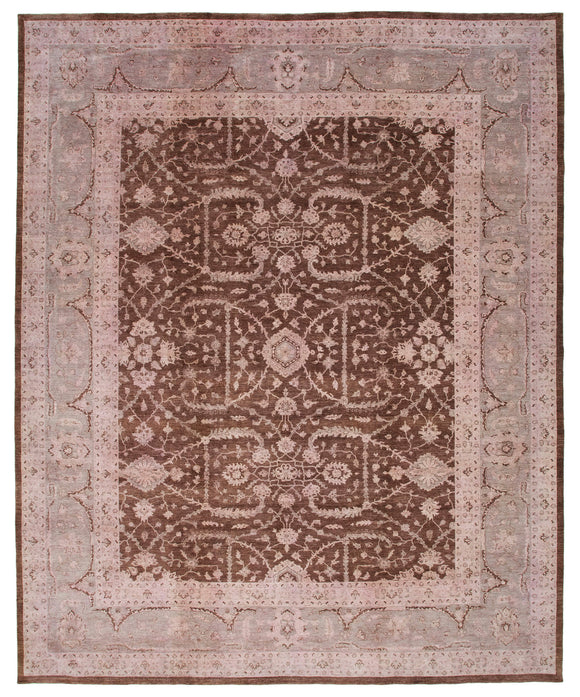 11' 11'' x 14' 9'' Hand-Knotted Wool Oushak Rug