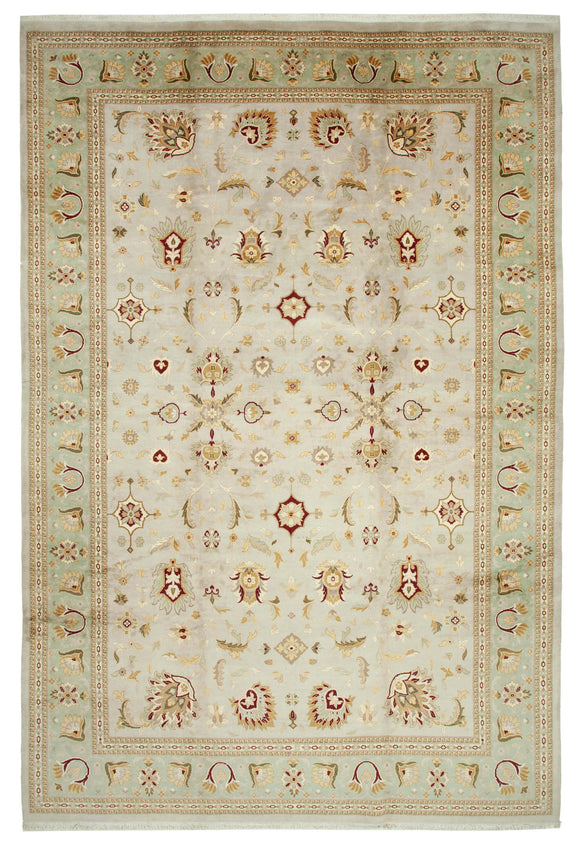 12' 2'' x 18' 1'' Beige Oriental Oushak Rug