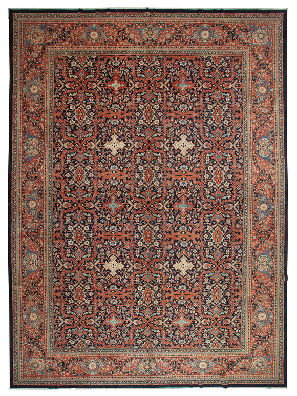 13' 9'' x 18' 11'' Red Oriental Oushak Rug