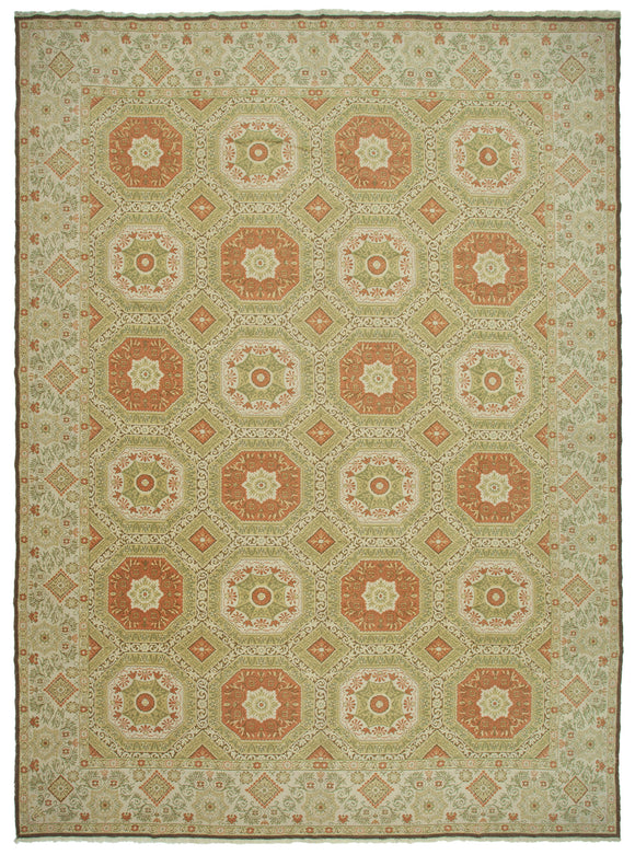 12' 1'' x 16' 11'' Hand-Knotted Wool Oushak Rug